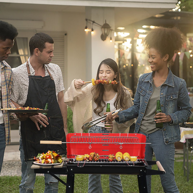 Vinsunny 33.86'' W Portable Charcoal Grill