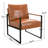 24.6" Wide Minimalist Soft Cushioned Back Upholstered Sled Base Arm Accent Chair (Set of 9)-130551620