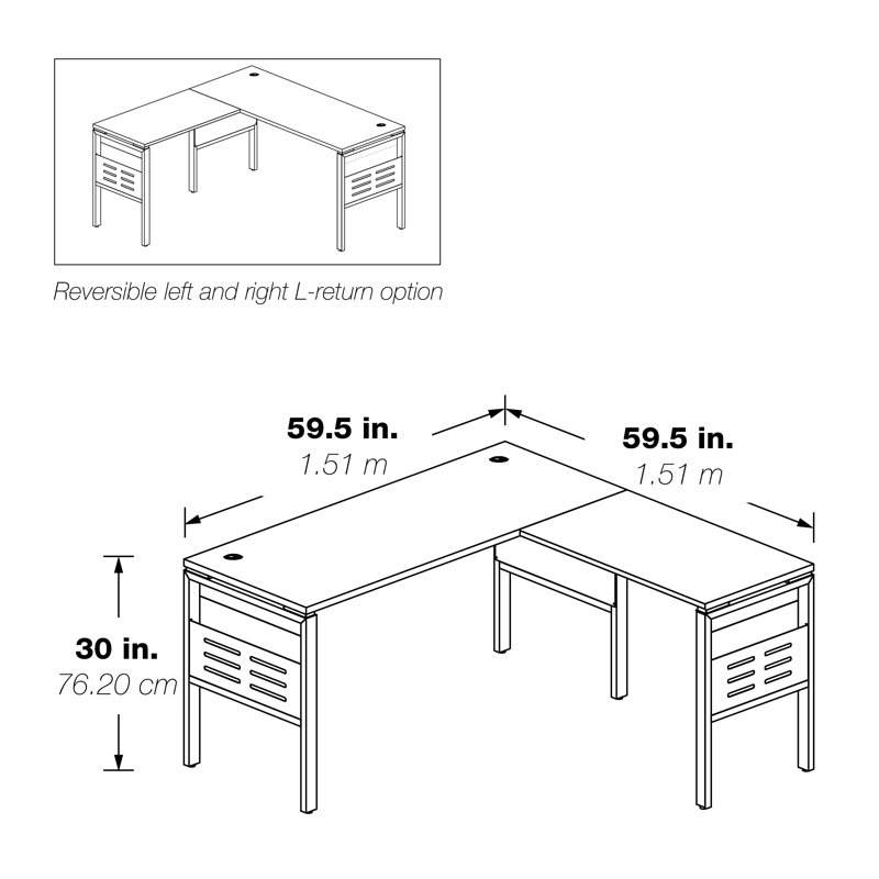 Bureau en L avec rangement Groux