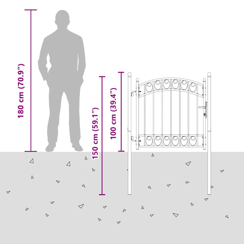 Steel Gate, 157cm H x 104cm W