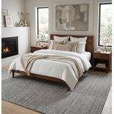 Azman Rectangle Indoor/Outdoor Area Rug in Ivory/Silver