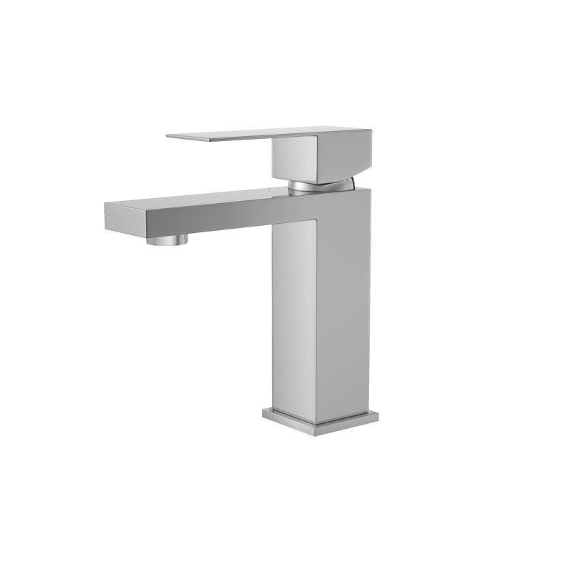 Robinet de lavabo de salle de bain à poignée simple 7,11 po certifiée CUPC par deux (finition chromée), Chrome chrome
