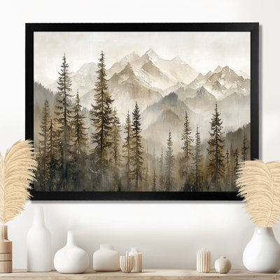 «Timber and Peaks Mountain Simplicity In Winter III», art sur toile