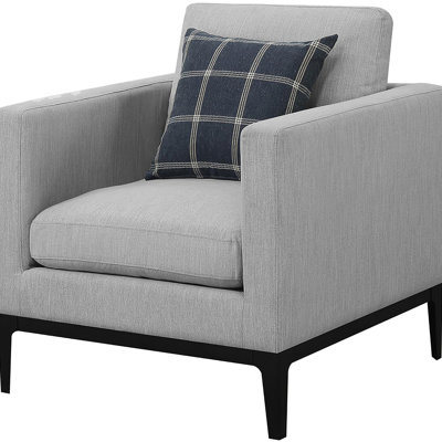 Chaise grise pour la détente - Siège et dossier