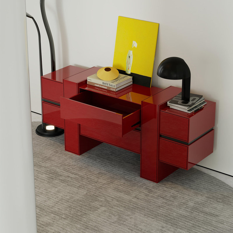 Italian minimalist solid wood sideboard