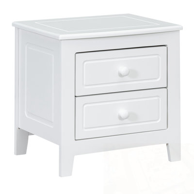 2-Drawer Nightstand With Sturdy Legs
