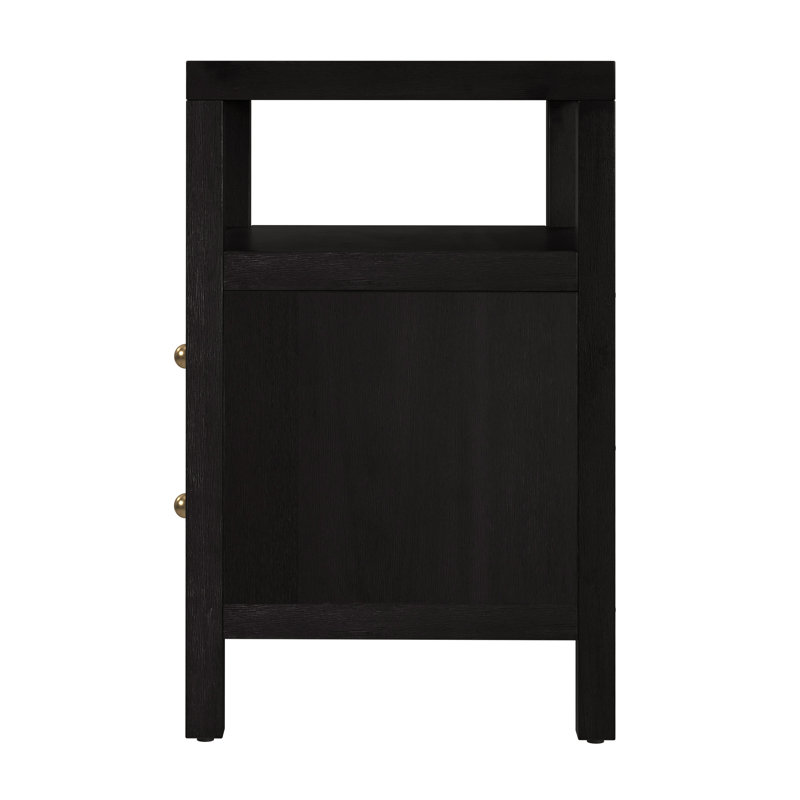 Nora 2-Drawer Nightstand, Antique Coffee