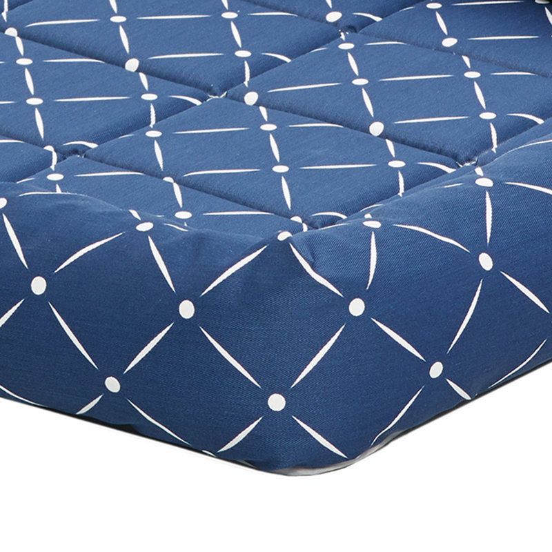 Lit pour animal de compagnie avec traversin QuietTime Couture, l 42 po x p 21,75 po x H 6,5 po, Bleu