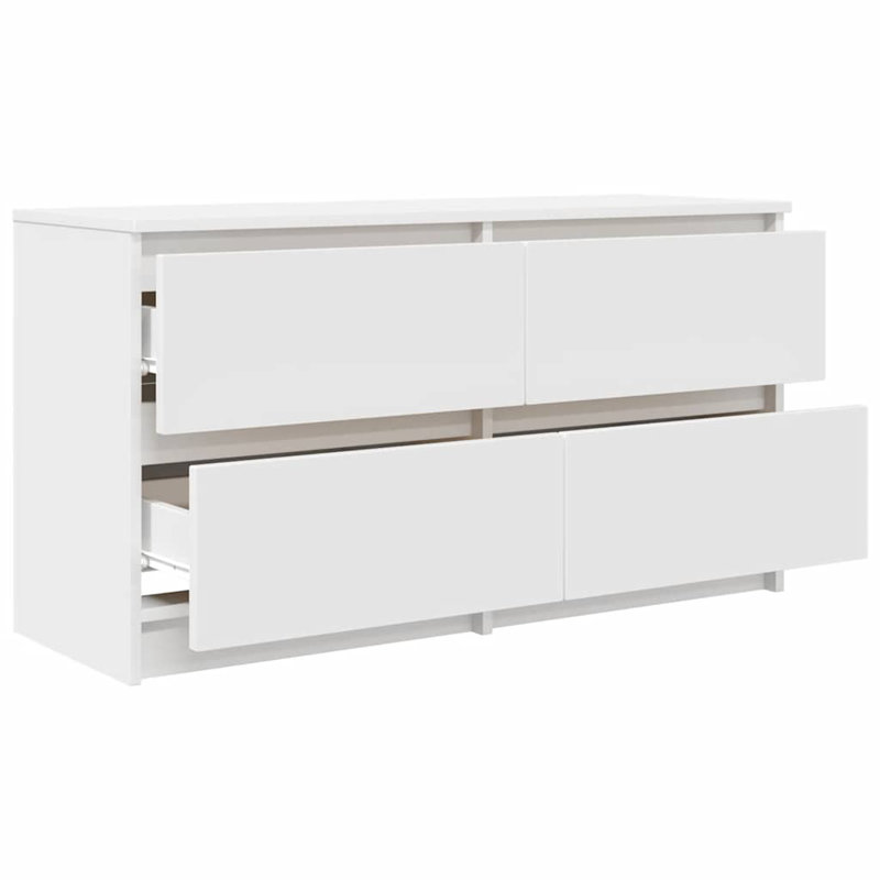 TV Cabinet 100X35x54 Cm Engineered Wood, White