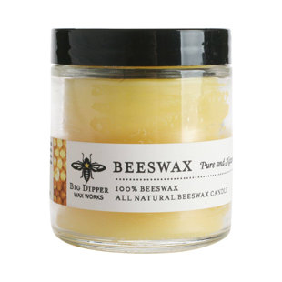Unscented Jar Candle with Glass Holder