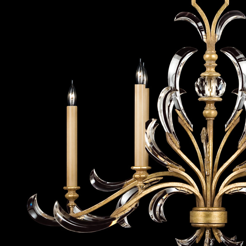 Lustre oblique biseauté de 44 po, Or