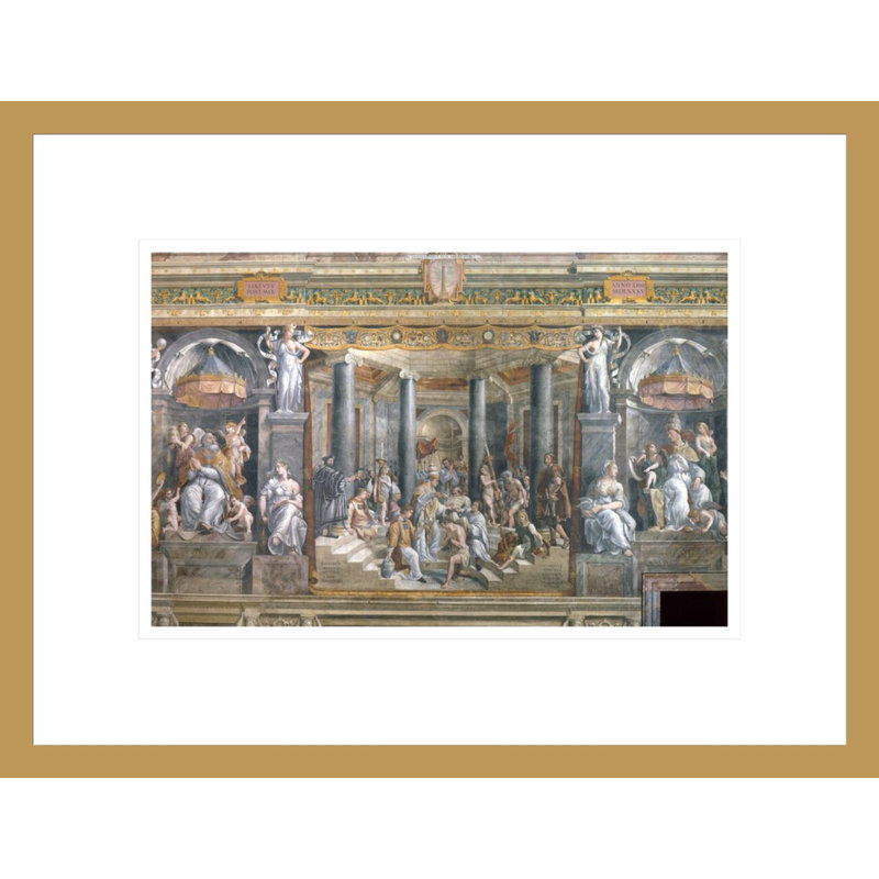 «Baptism of Constantine» par Raphael, impression giclée sur cadre, H 12,89 po x l 16,75 po