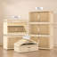 Armoire de rangement en plastique 19,21 po 50,41 po avec roulettes - 5, porte magnétique pliante, blanc crème pour équipement de golf 19,21 po 50,41 po, maison