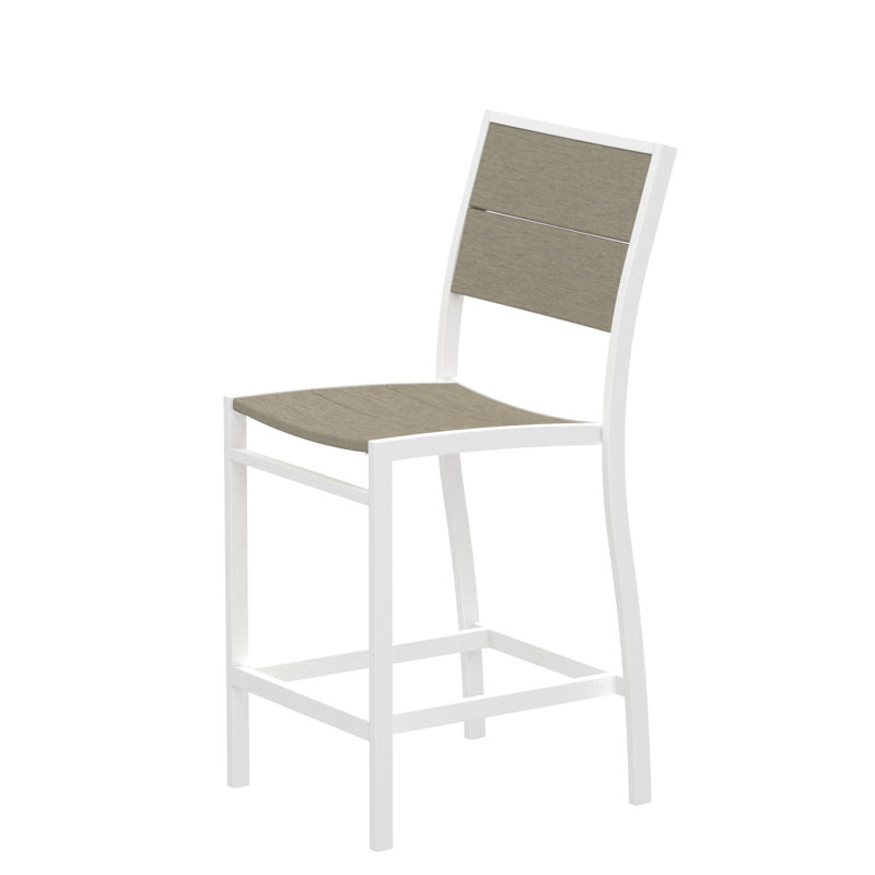 Chaise d'appoint POLYWOOD Surf City, Blanc texturé / Château de sable