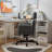 33.9" W Ergonomic Office Chair, Modern Adjustable Height  Computer Desk Chair-594534898