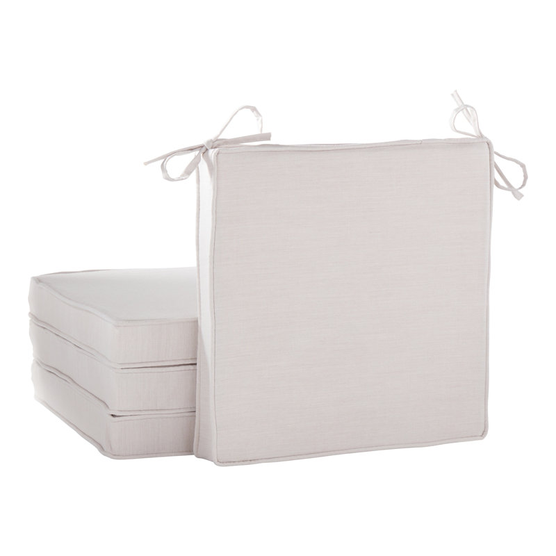 Sunbrella Outdoor Dining Chair Seat Pad, Cast Pumice