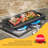 Overmont 17" x 9.8" Pre-Seasoned Cast Iron Reversible Griddle & Grill Pan with Handles – Gas Stovetop, Oven & Open Fire Safe, Includes One Tray and Scrapers