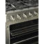 Cuisinière à gaz 36 po GMP avec 6 brûleurs italiens et four à convection en acier inoxydable WFG3601S