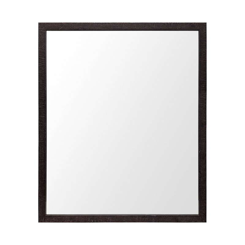 Miroir de salle de bain Aariah, H 25,5 po x l 21,5 po, Espresso