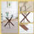 36'' Square Tempered Glass Dining Table with Modern Walnut Metal Legs, Seats 2-4-317437571