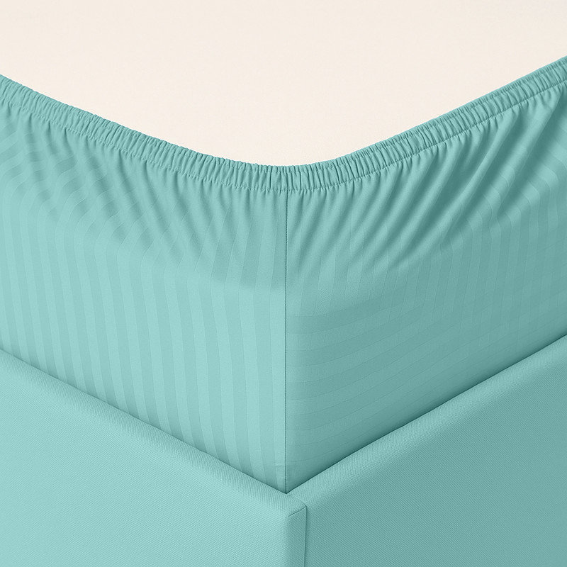 Ensemble de draps 100% coton American Home, Aqua, Ensemble de draps pour lit double avec 2 taies d'o