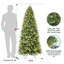 Arbres de Noël artificiels pré-éclairés, lumières chaudes, embouts de branches mixtes en PE et PVC, base en métal-439337459