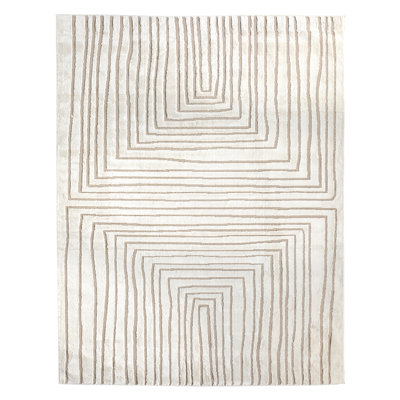 Tapis rayé ivoire / beige Quillan