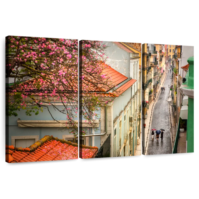 Nicci Lisbon Rainy Street, H 24 po x l 38 po