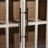 Alayna Brown Wood 1 Shelf and 2 Door Room Cabinet with Glass Front Panels