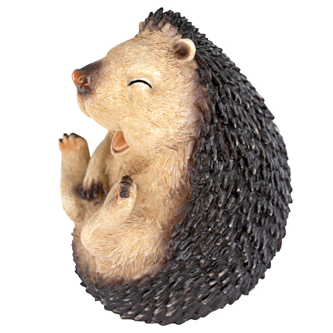 Small Roly-Poly Laughing Hedgehog Statue Design Toscano