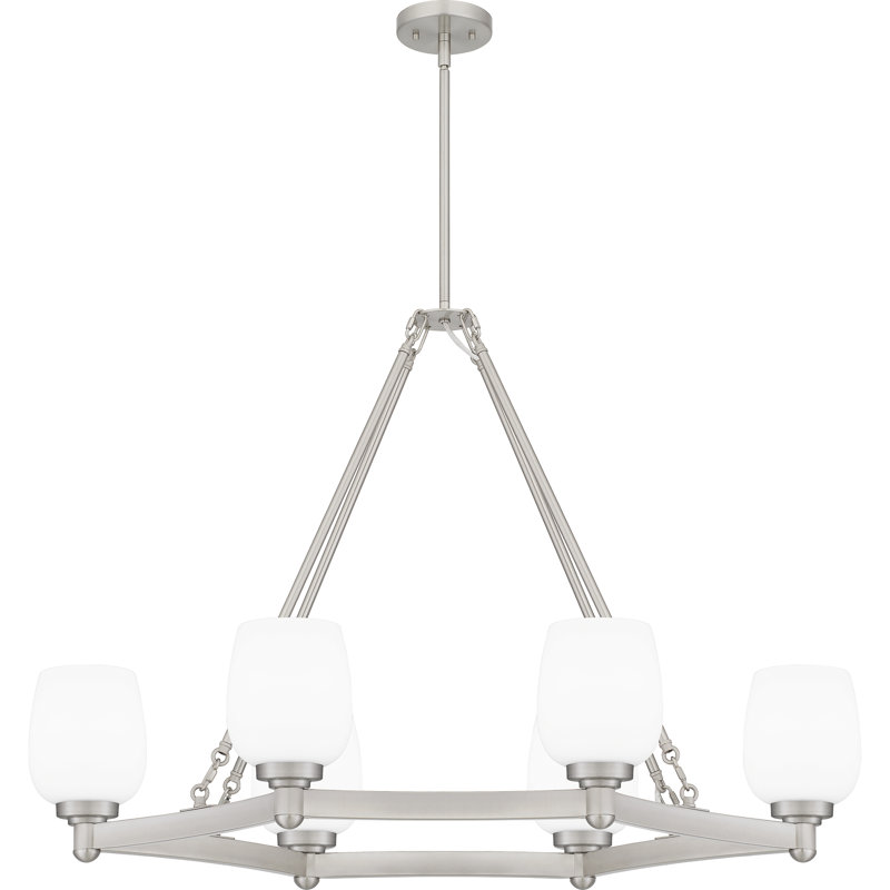 Lustre à 6 lumières Wiens, Nickel brossé