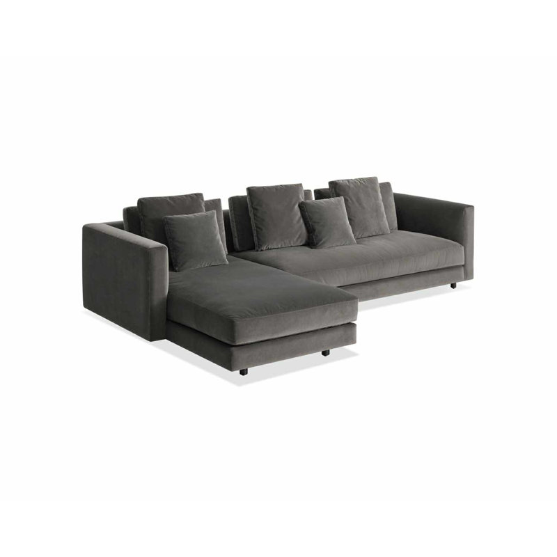 Hands Down Chaise Sectional, Landa Stone, Left Hand Facing