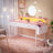Small Computer Desk With 2 Drawers & LED Lights,Home Office Desks With Side Pocket And Monitor Stand-931550594-939457985