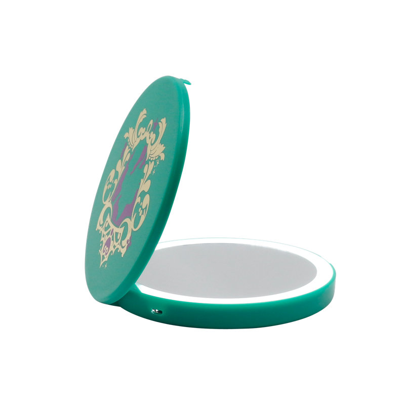Miroir Aurora avec base de chargement sans fil et bande lumineuse à DEL réglable, Vert