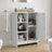 Bathroom Kitchen Freestanding Floor Cabinet 23.56" X 11.59" 31.5" White With 1 3 Open Compartments Adjustable Shelving Magnetic Door Closure Support Feet Artsy Look Shelves Build Minimalist