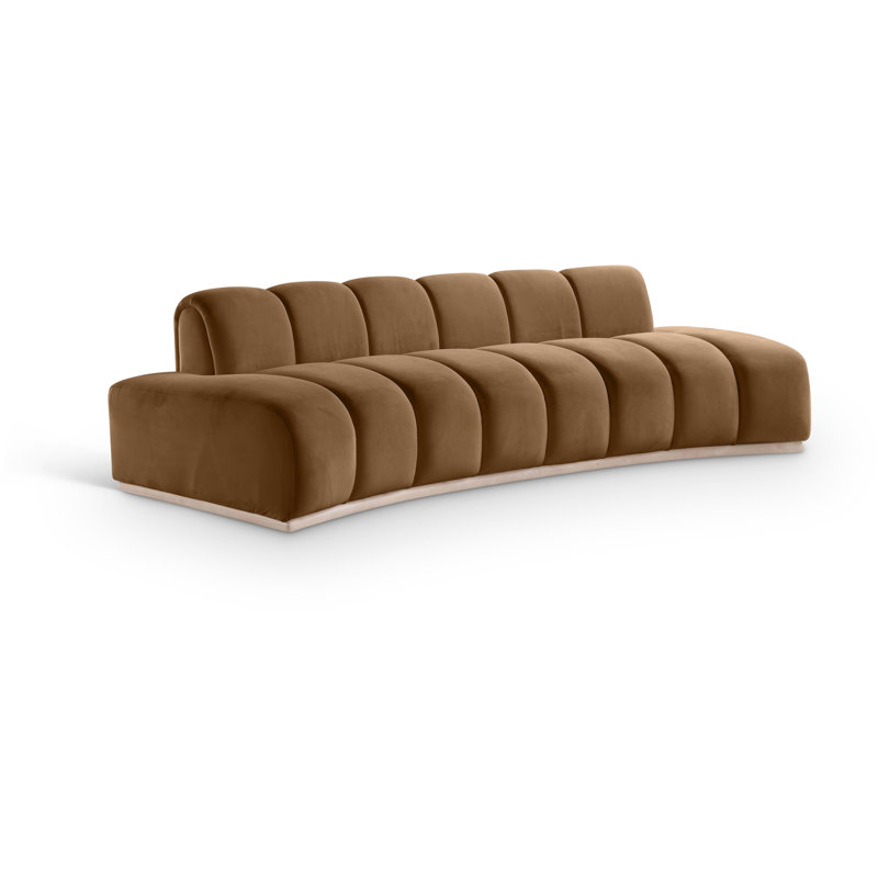 Jace Velvet Sofa, Saddle Velvet