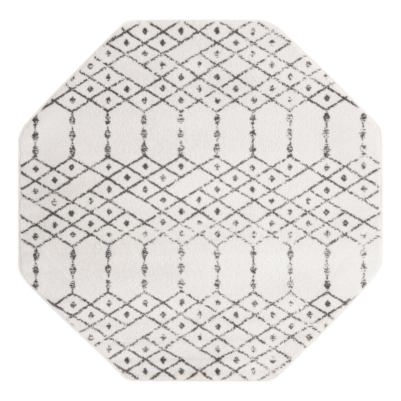 Isaiu Geometric Indoor Rug, Octagon 5'3" x 5'3"