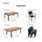 Carlo Extendable 8 - Person Outdoor Dining Set, Imitation Wood Tabletop For All-Weather Used