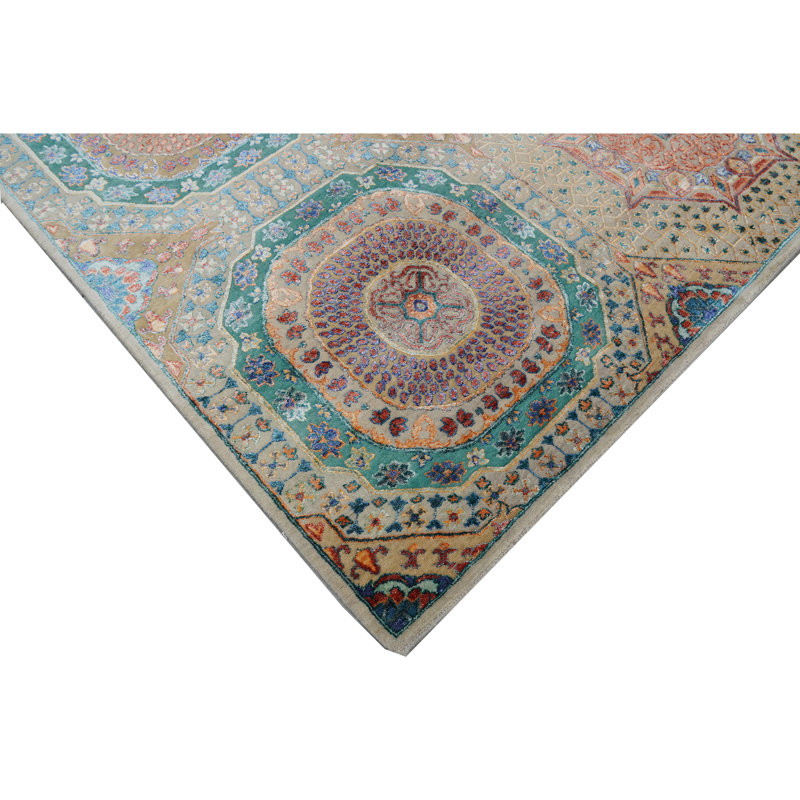 Hand Knotted Geometric Area Rug
