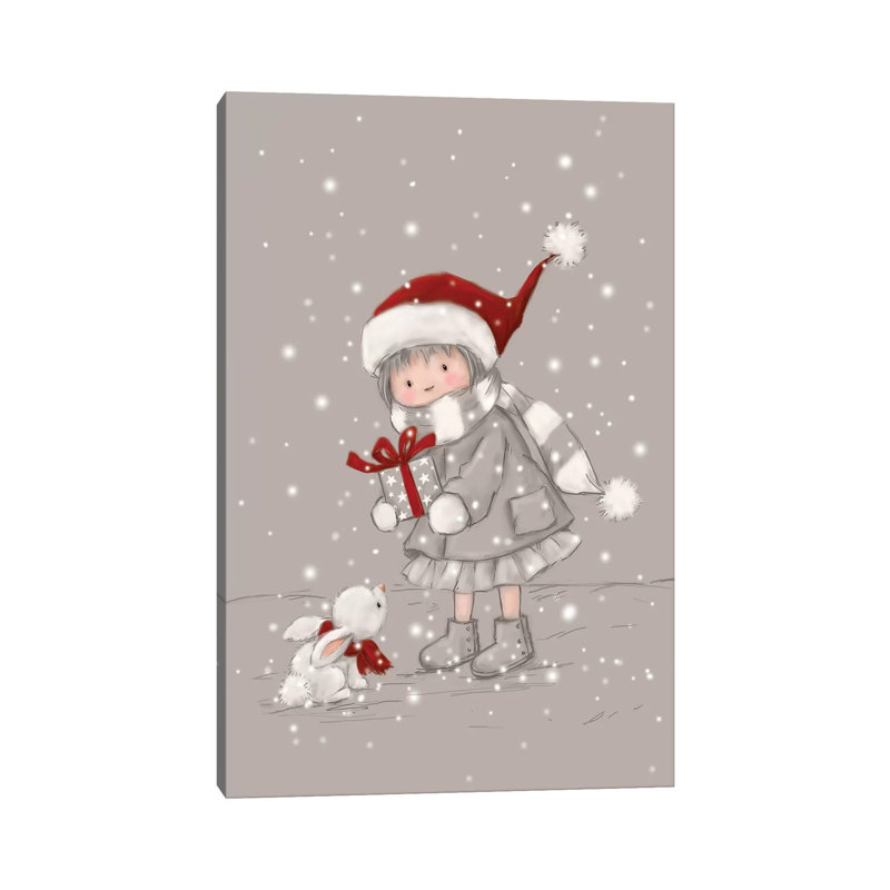 Girl With Rabbit by MAKIKO - Wrapped Canvas Print, 66.04 cm H x 45.72 cm W x 1.91 cm D