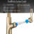 Brushed Gold Kitchen Faucet: Waterfall Spout, Pull-Down & Pull-Out Sprayer, Single Handle, 360° Rotation | Gift Idea