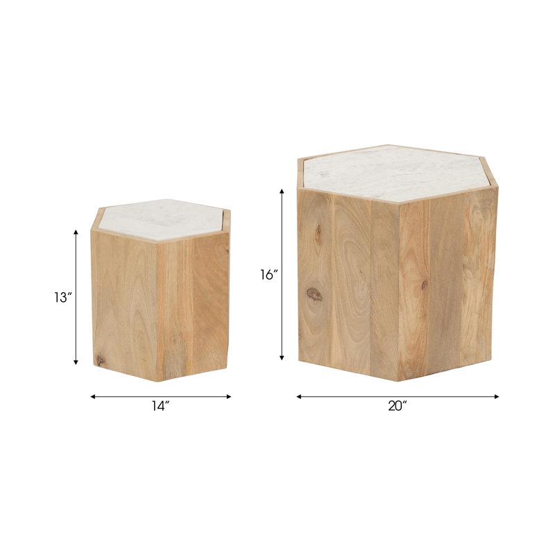 Ace Marble Top Living Room Table Set