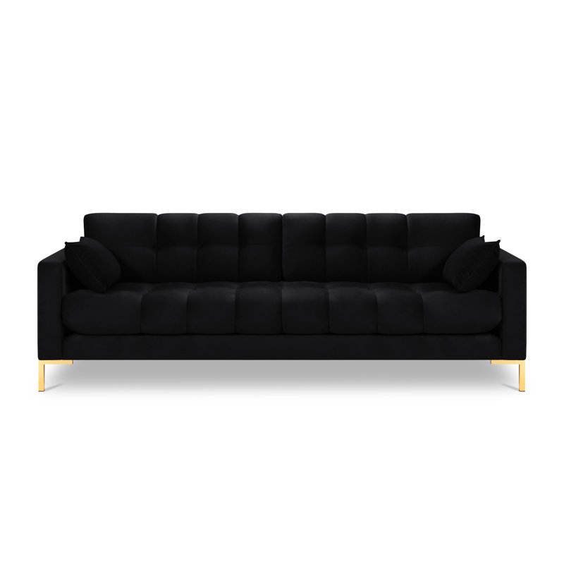 Adoraim 4 Seater Sofa, Gold, Black