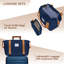 Ensembles de bagages 6 pièces avec sacs de voyage Valises extensibles avec roulettes bleu marine