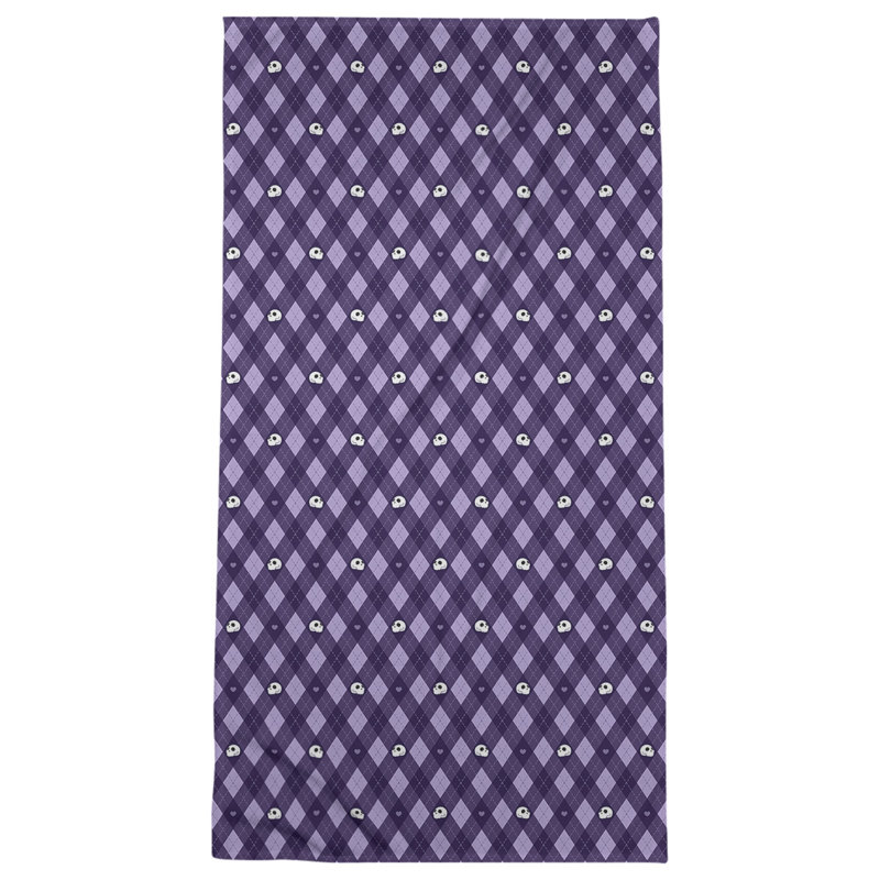 Serviette de plage katelyn elizabeth argyle crânes, Mauve