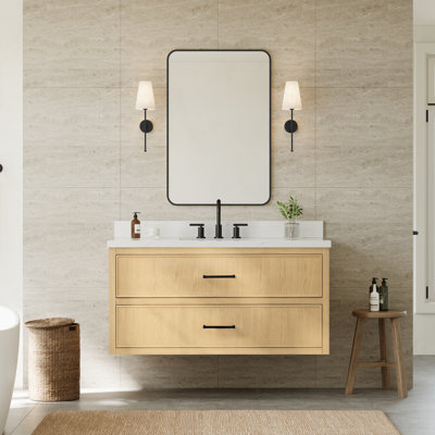 Ensemble de meuble-lavabo mural simple 48 po Isola