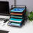 Mind Reader 5-Tier Paper Tray, Desktop Organizer, File Storage, Workspace, Office, Metal Mesh, 11.75"L x 14"W x 15"H-928612416