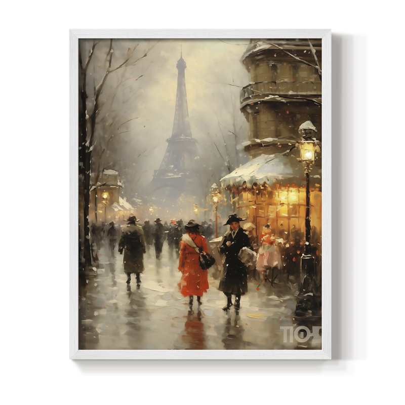 Christmas Holiday Art DCCXXXI Framed Print - Solid Wood, Blanc, H 11 po x l 9 po