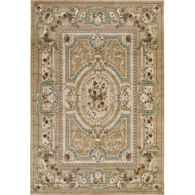 Giroux Oriental Hand Woven Area Rug