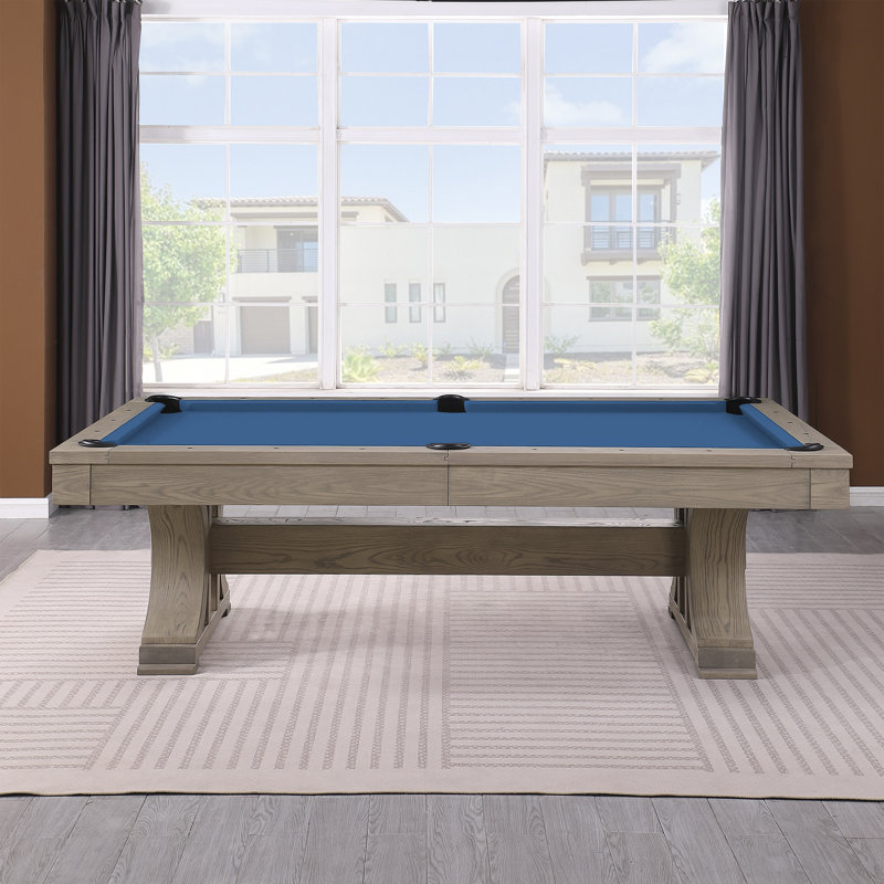 Table de billard en ardoise 8 pi Madero Madero, Bleu électrique, Non, Gris cendré brossé